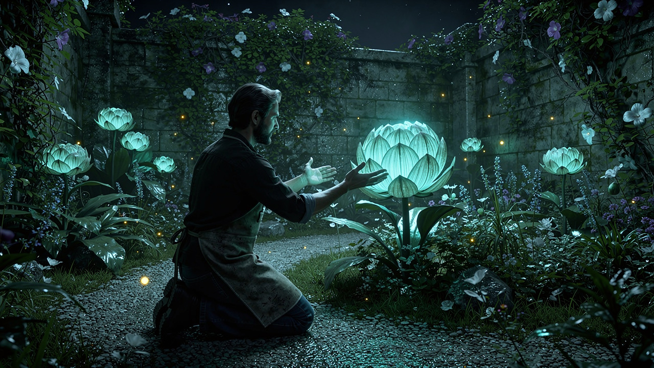 Nightbloom Garden opening still from Last Frame