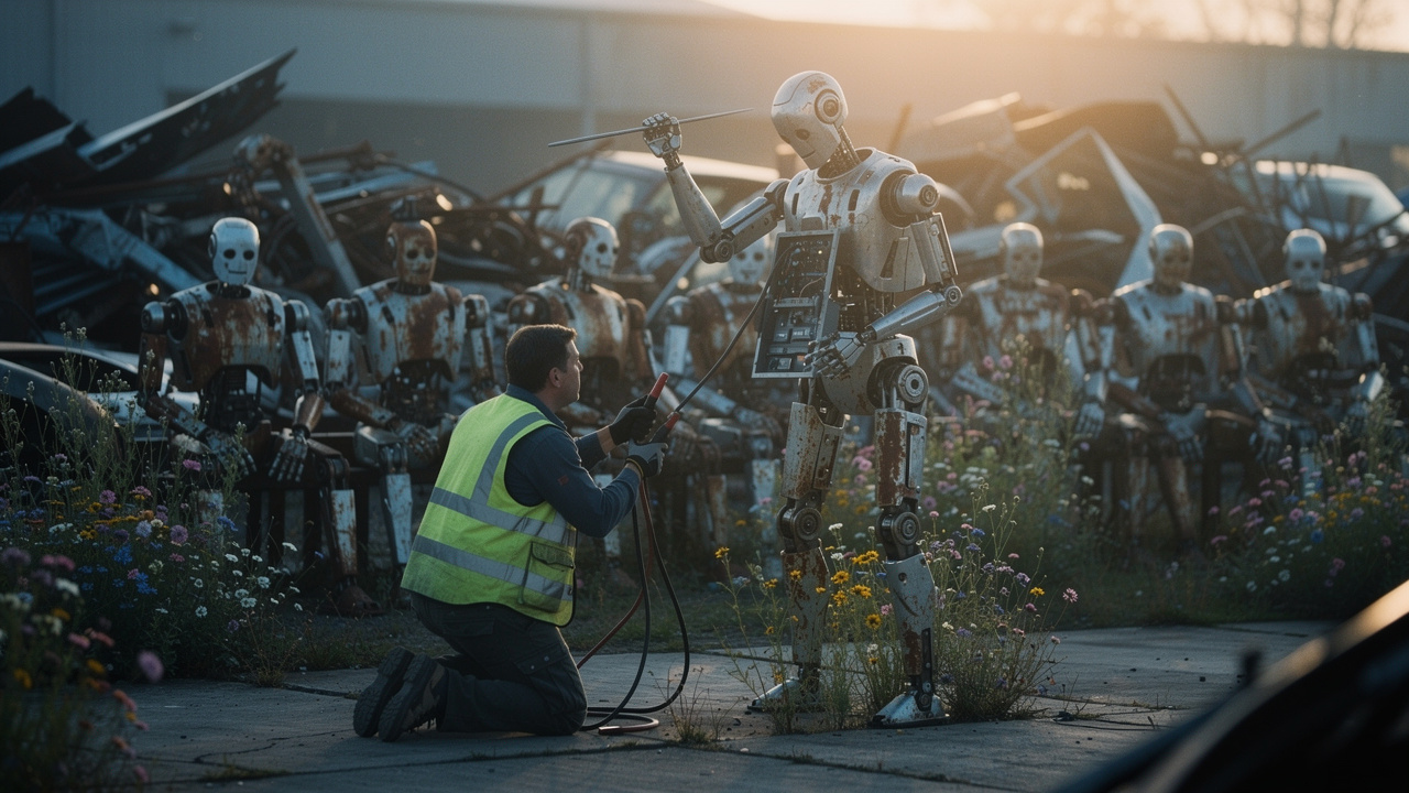 The Robot Yard opening still from Last Frame