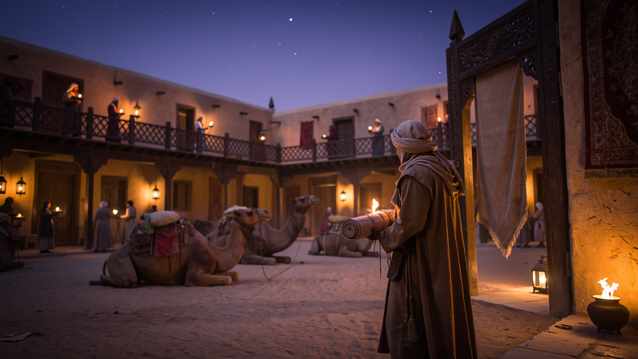Silk Caravanserai opening still from Last Frame